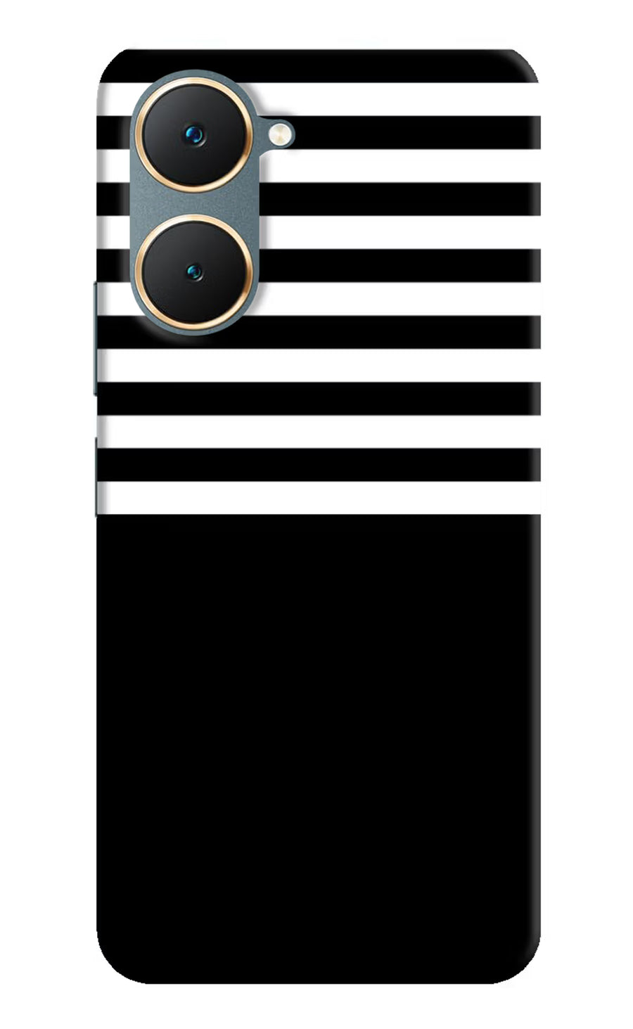 Black and White Print Vivo Y18/Y18e Back Cover, Hard case