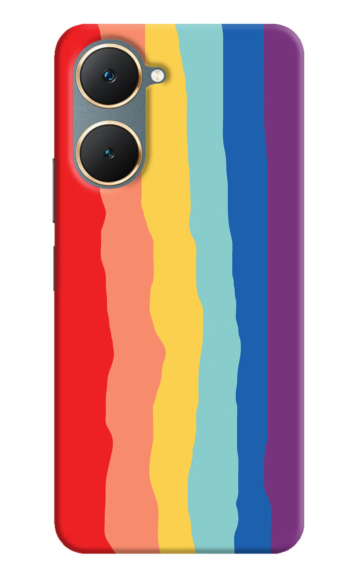 Rainbow Vivo Y18/Y18e Hard Case Back Cover by Casekaro