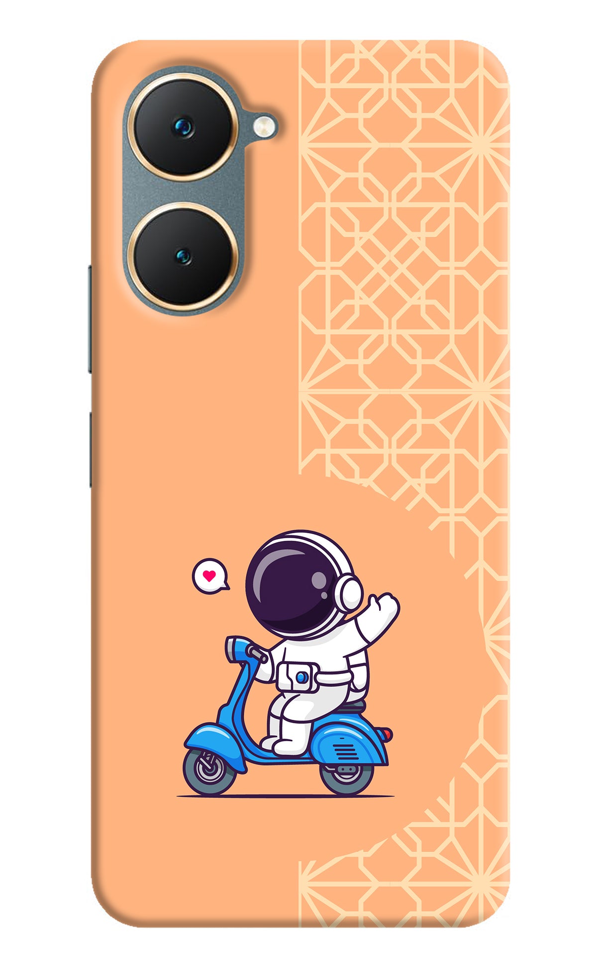 Cute Astronaut Riding Vivo Y18/Y18e Back Cover