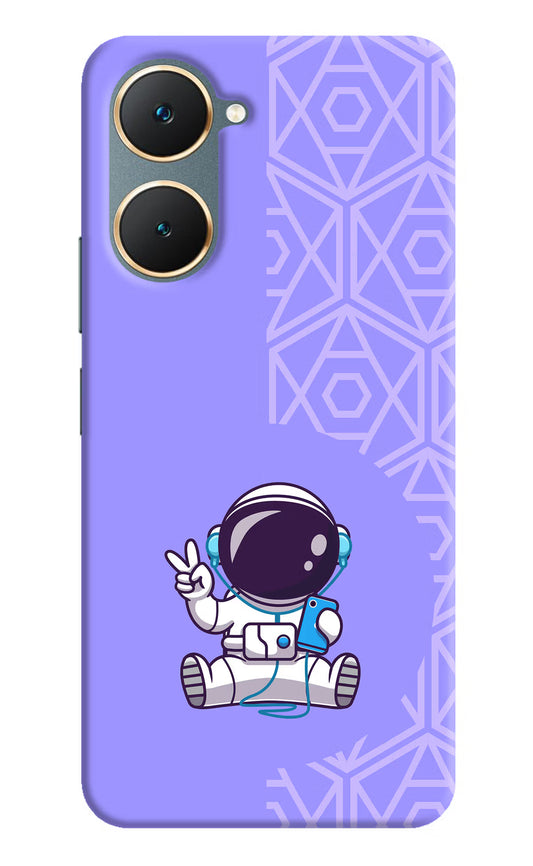 Cute Astronaut Chilling Vivo Y18/Y18e Hard Case Back Cover by Casekaro