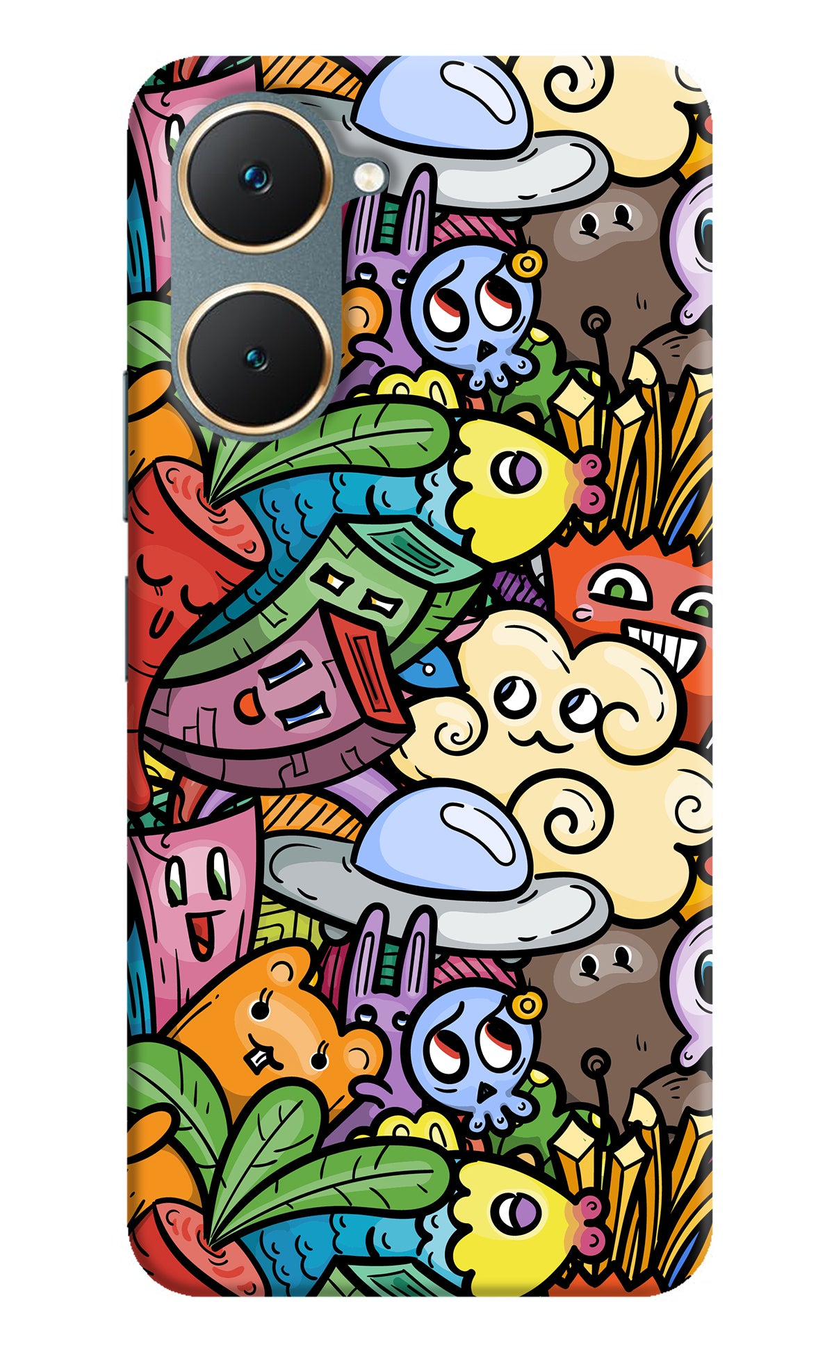 Veggie Doodle Vivo Y18/Y18e Back Cover