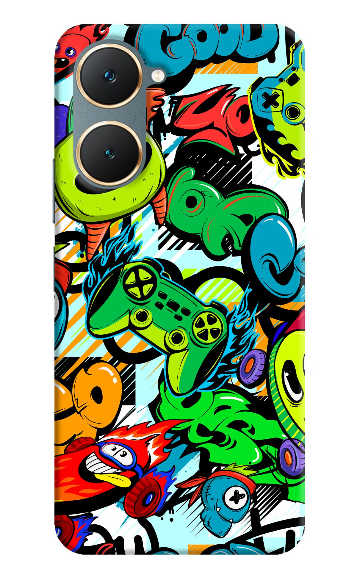 Game Doodle Vivo Y18/Y18e Hard Case Back Cover by Casekaro