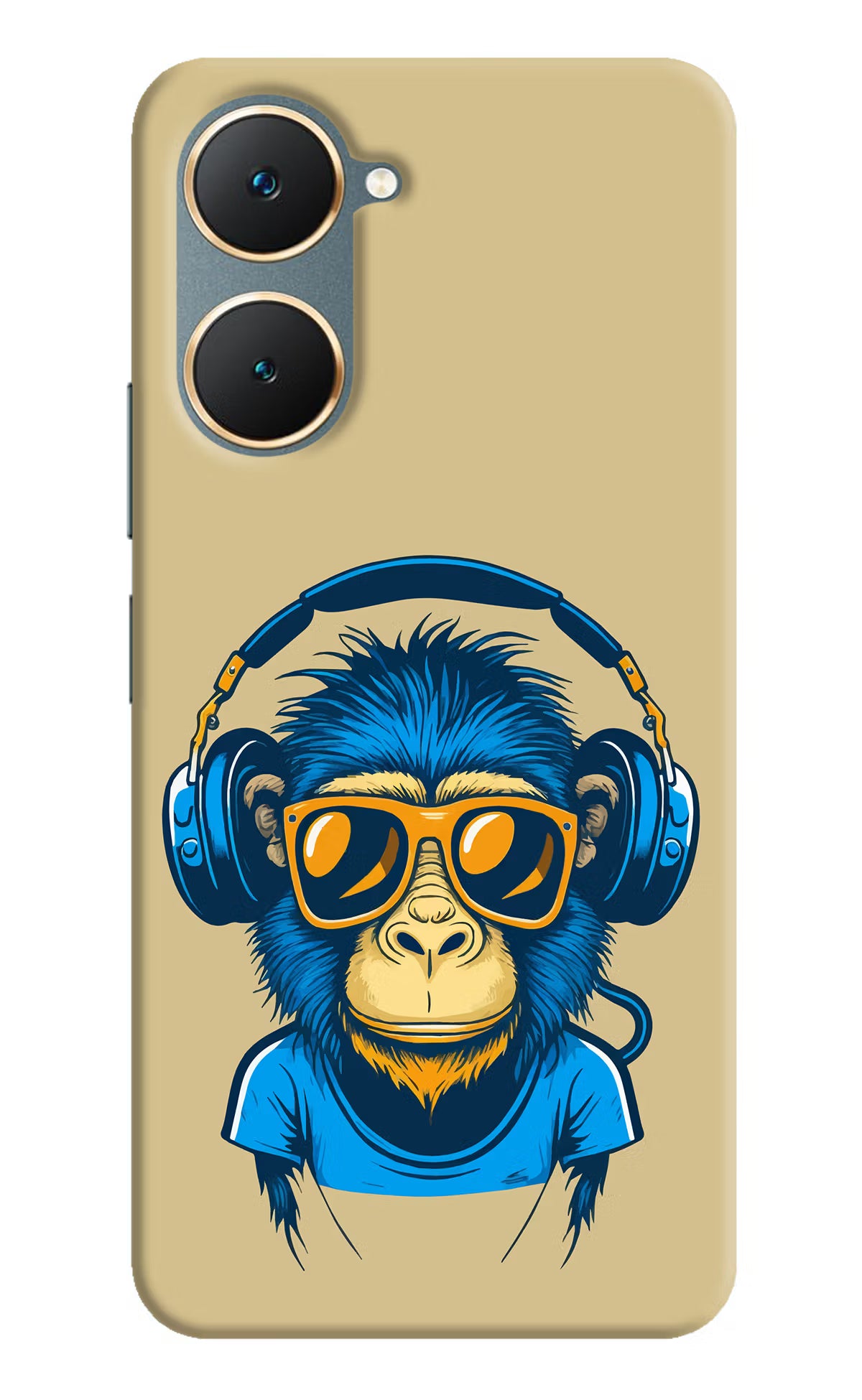 Monkey Headphone Vivo Y18/Y18e Hard Case Back Cover by Casekaro