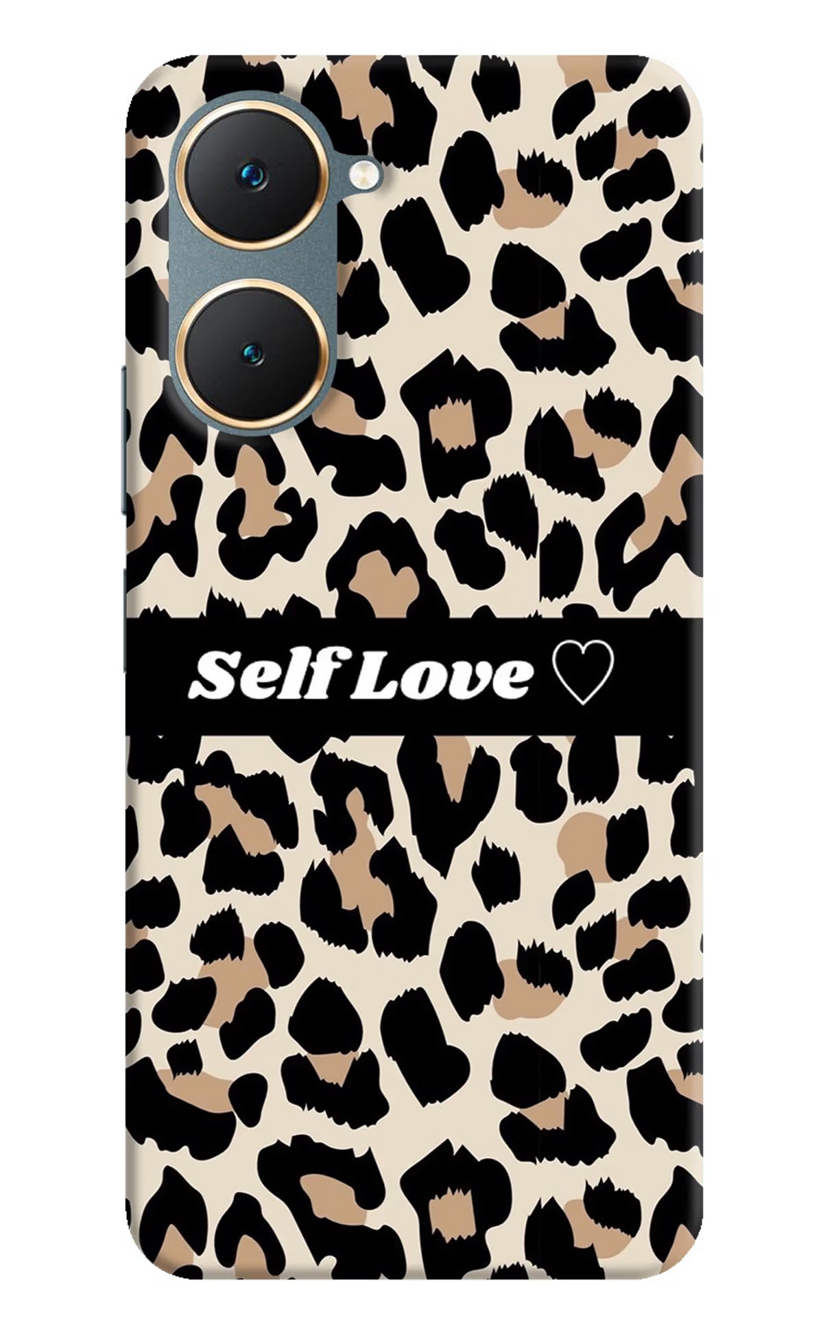Leopard Print Self Love Vivo Y18/Y18e Hard Case Back Cover by Casekaro