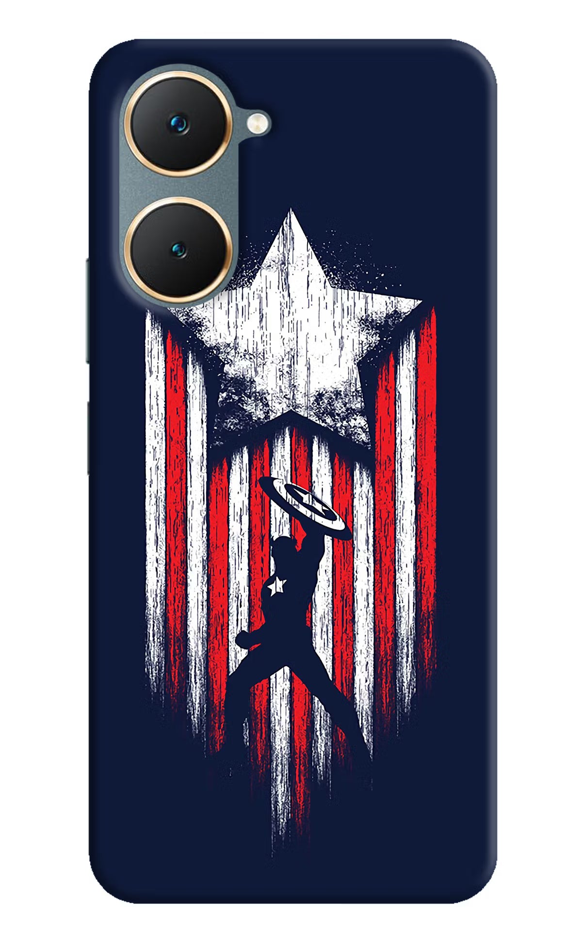 Captain America Marvel Art Vivo Y18/Y18e Hard Case Back Cover by Casekaro