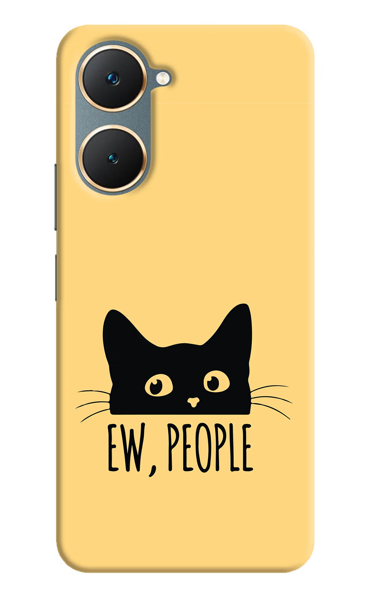Ew People Catitude Vivo Y18/Y18e Hard Case Back Cover by Casekaro
