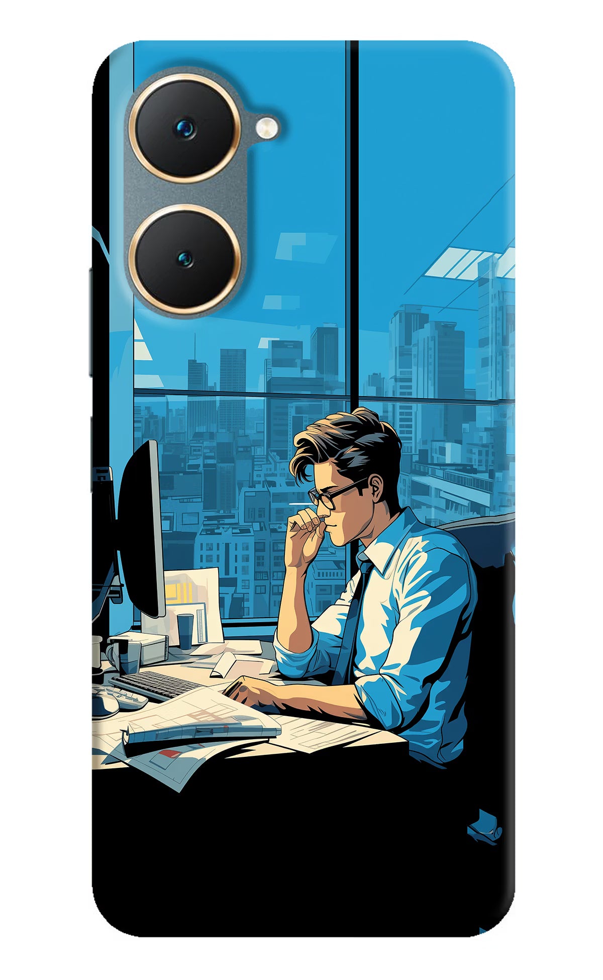 Focused Hustler (AI Generated) Vivo Y18/Y18e Hard Case Back Cover by Casekaro