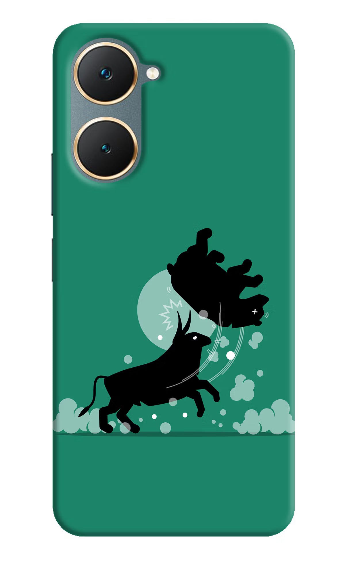 Bull Conqueror Vivo Y18/Y18e Hard Case Back Cover by Casekaro