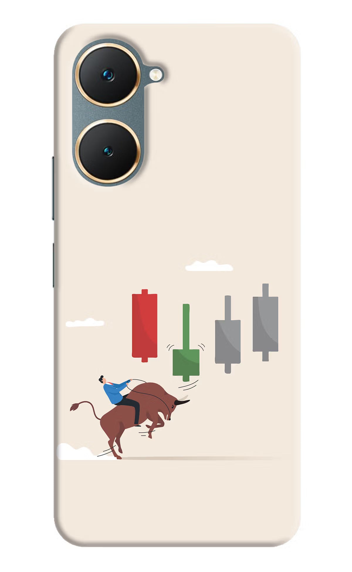 Bull Trading Momentum Vivo Y18/Y18e Hard Case Back Cover by Casekaro
