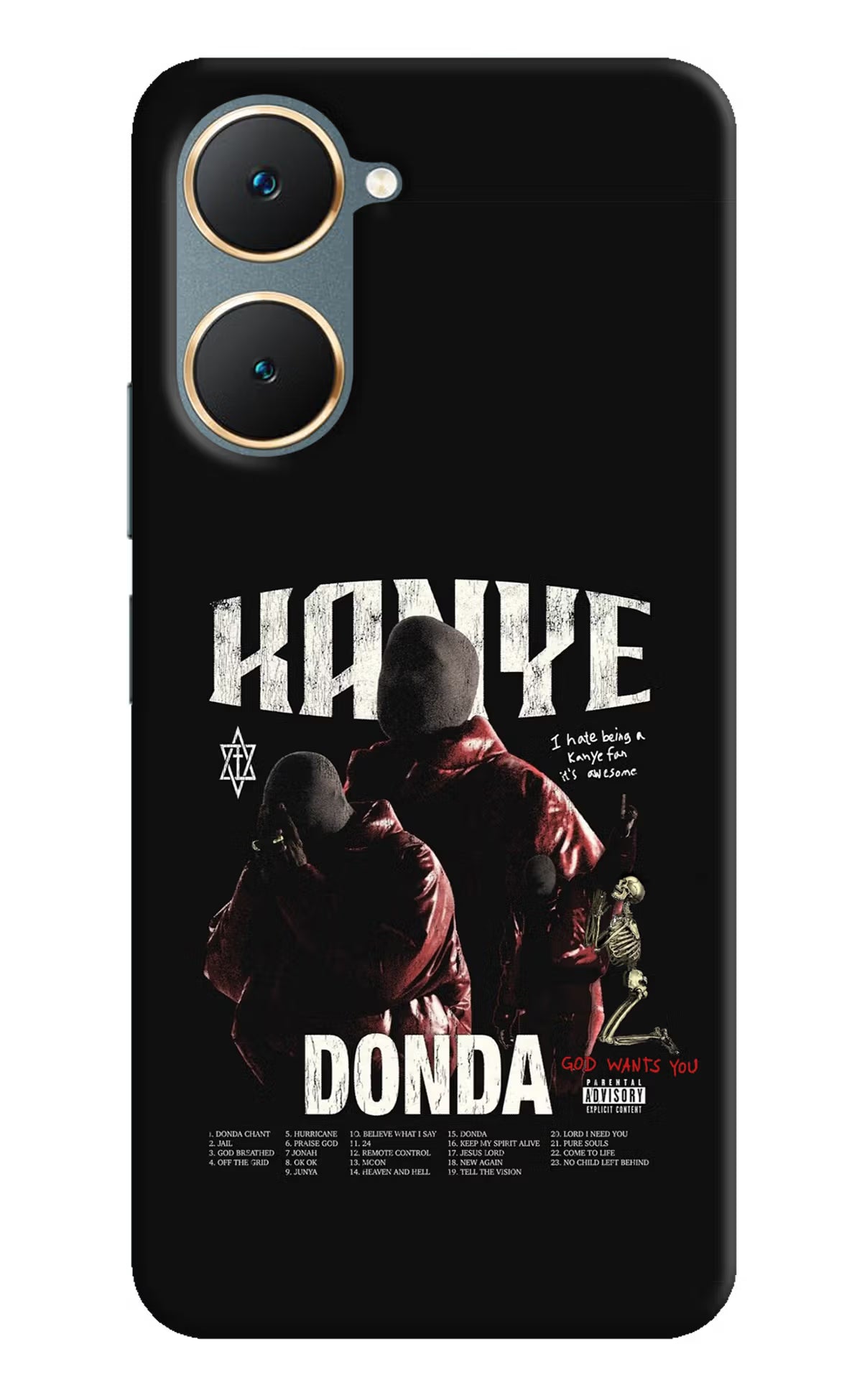 Donda Kanye West Vivo Y18/Y18e Hard Case Back Cover by Casekaro