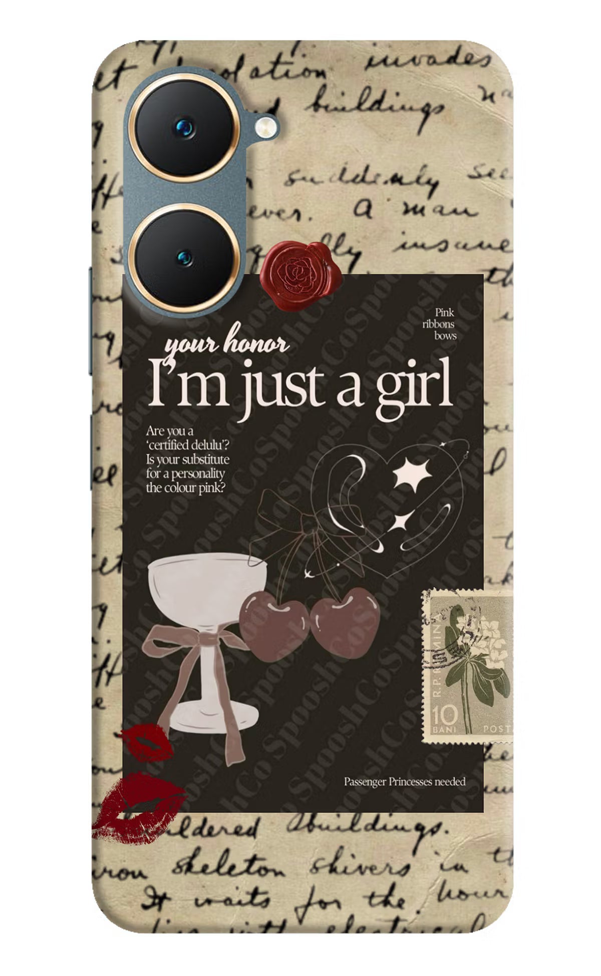 I am just a girl Vivo Y18/Y18e Hard Case Back Cover by Casekaro