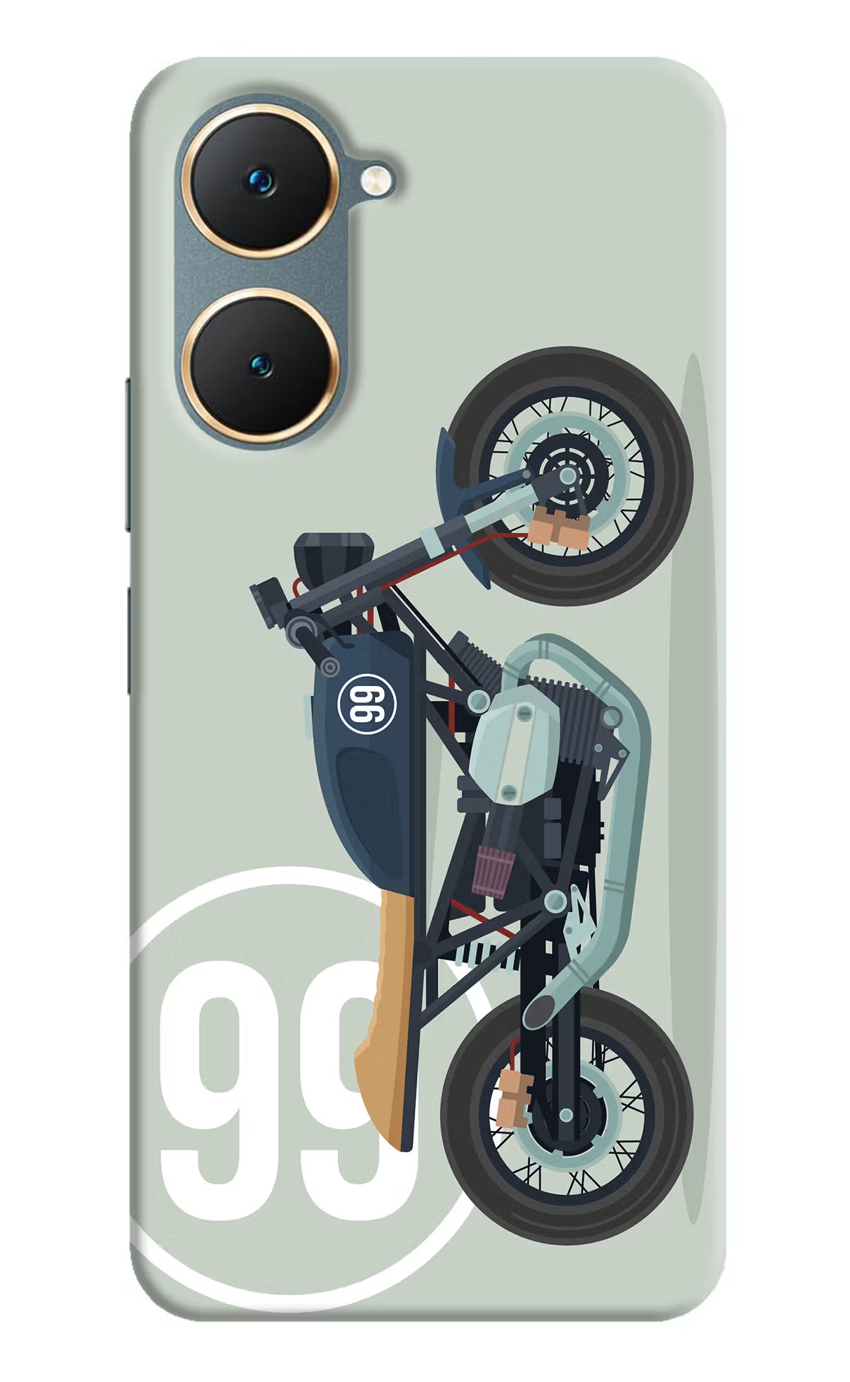 Classic Cafe Racer 99 Vivo Y18/Y18e Hard Case Back Cover by Casekaro
