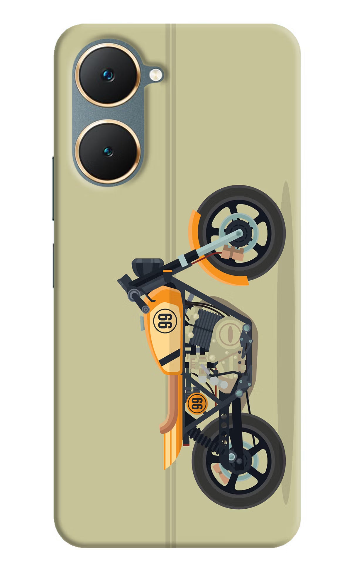 Vertical Speedster Vivo Y18/Y18e Hard Case Back Cover by Casekaro