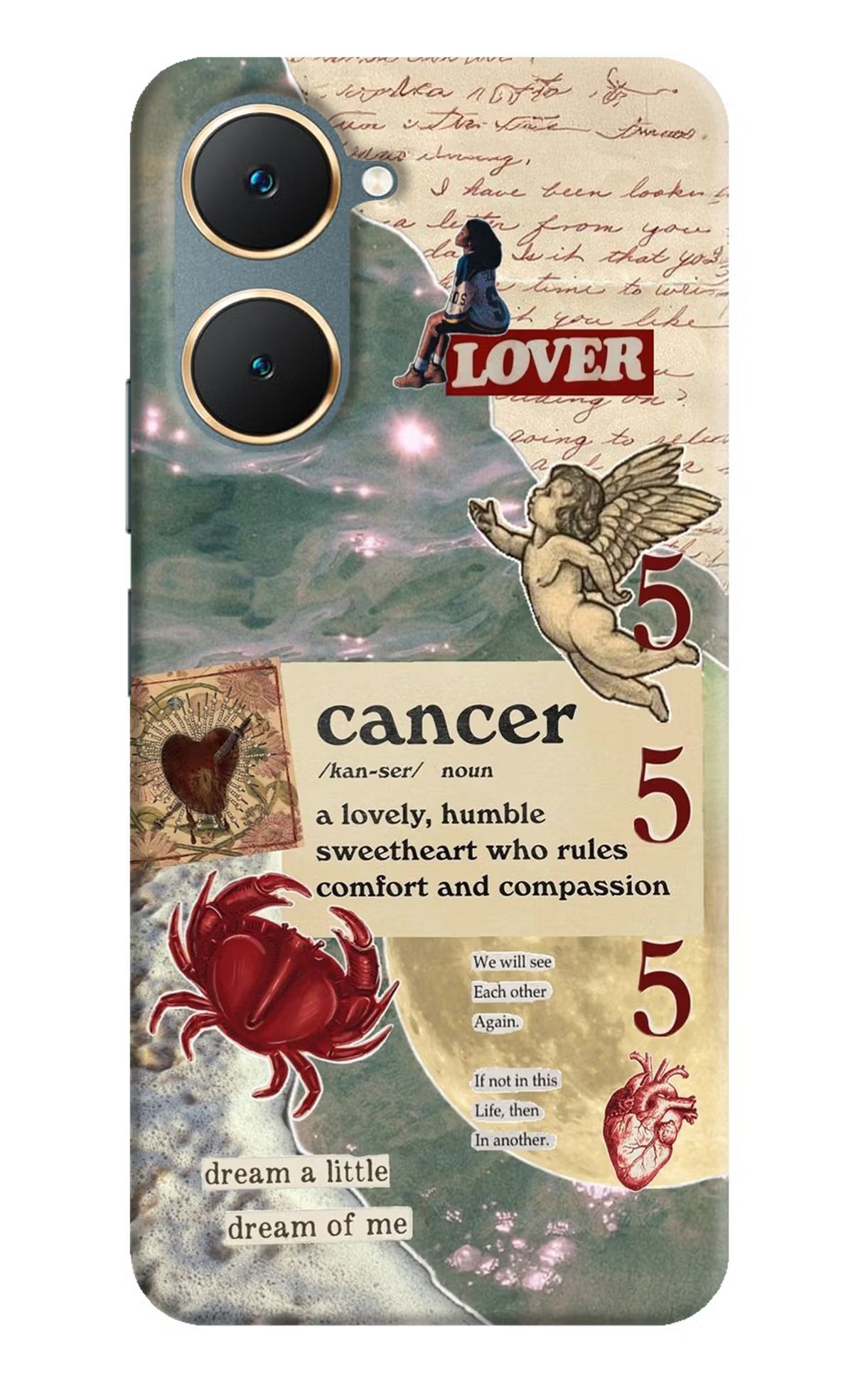 Cancer Zodiac Vivo Y18/Y18e Hard Case Back Cover by Casekaro