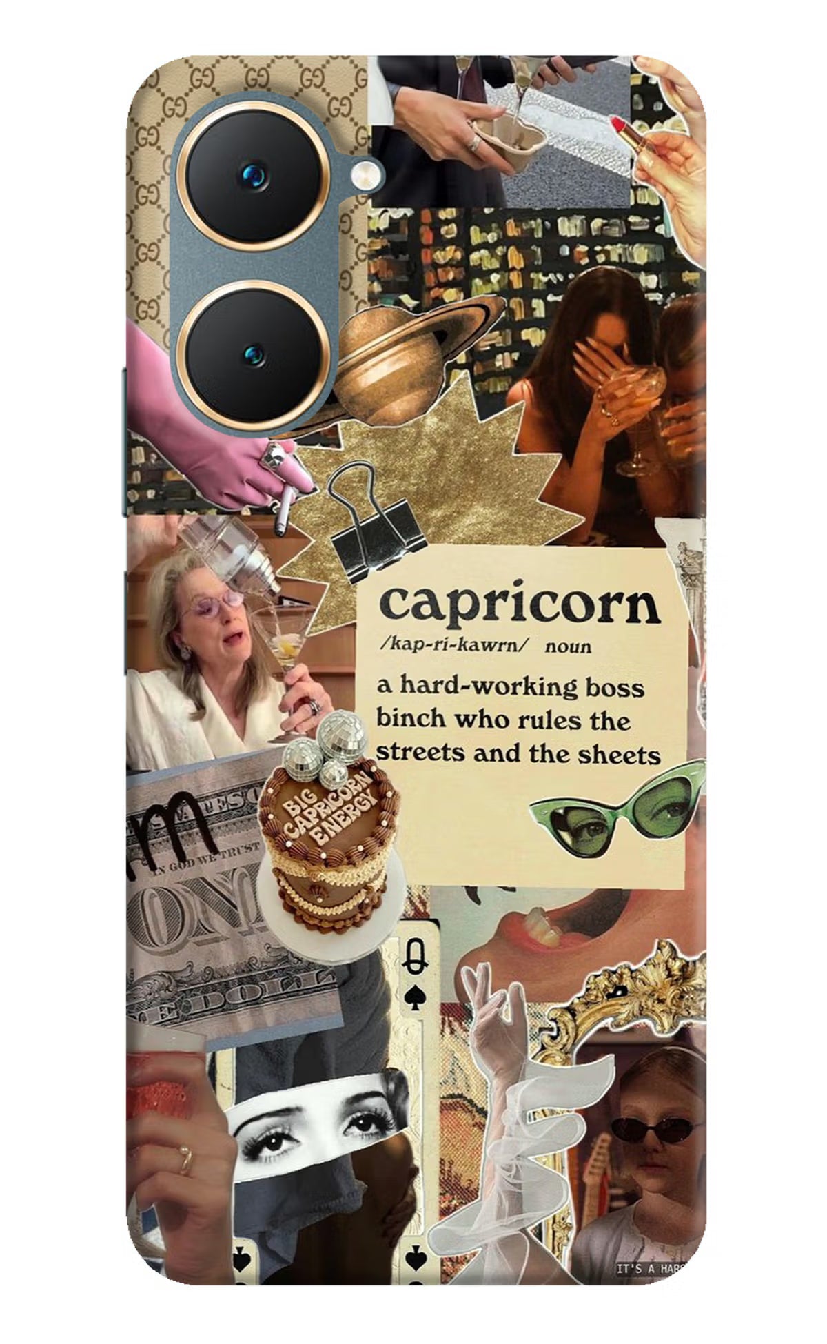 Capricorn Zodiac Vivo Y18/Y18e Hard Case Back Cover by Casekaro