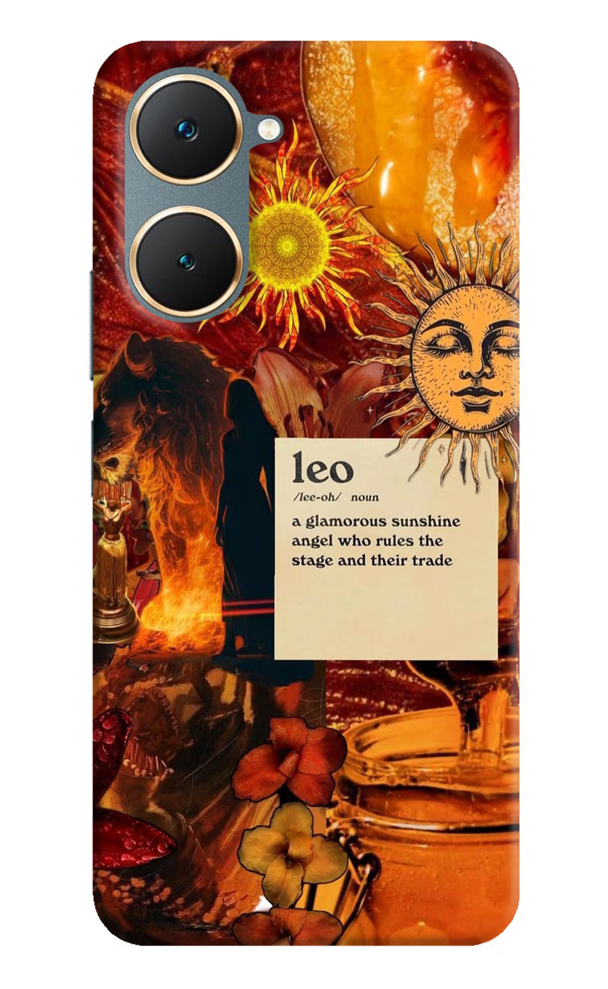 Leo Zodiac Vivo Y18/Y18e Hard Case Back Cover by Casekaro