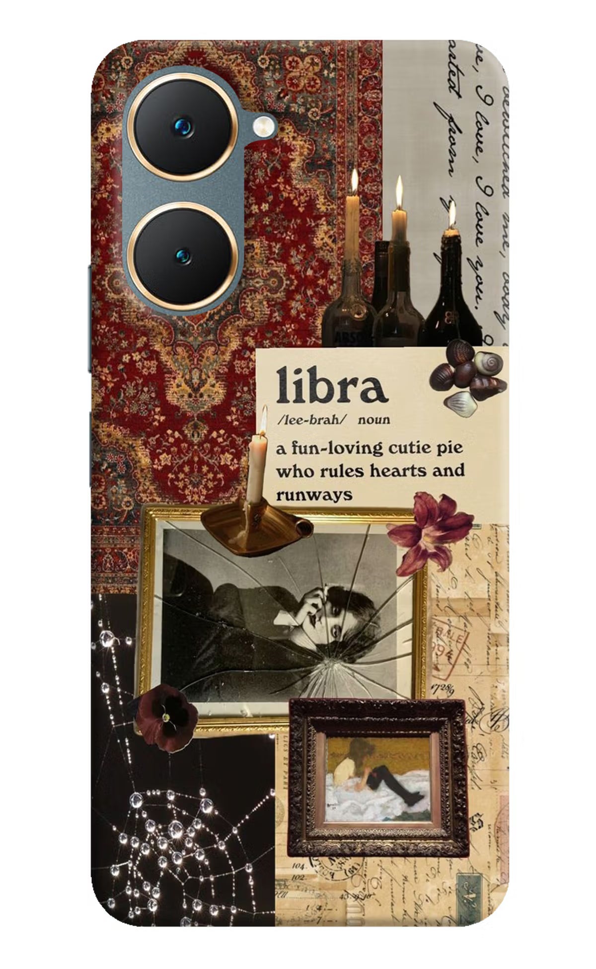 Libra Zodiac Vivo Y18/Y18e Hard Case Back Cover by Casekaro