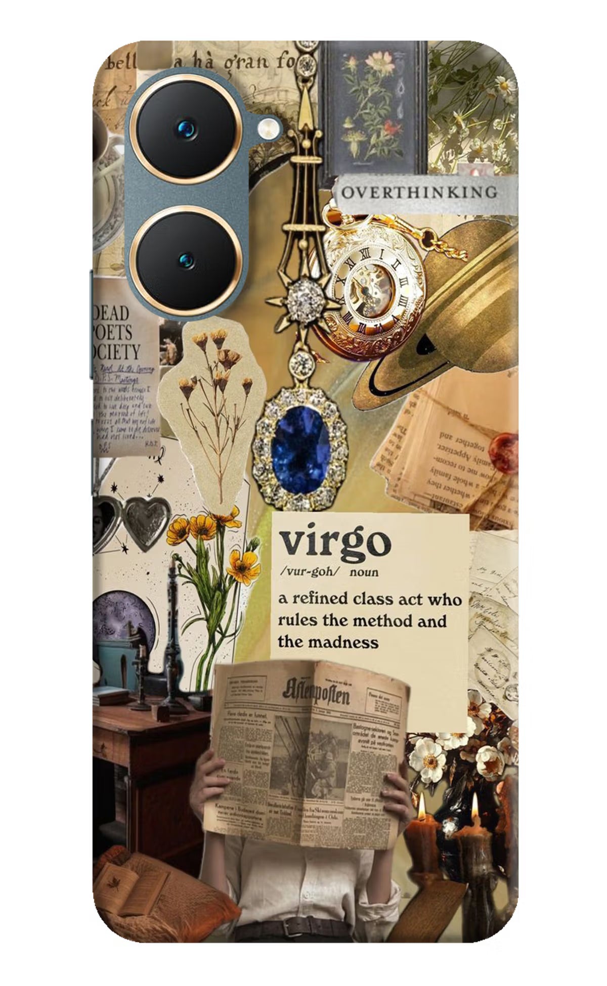 Virgo Zodiac Vivo Y18/Y18e Hard Case Back Cover by Casekaro