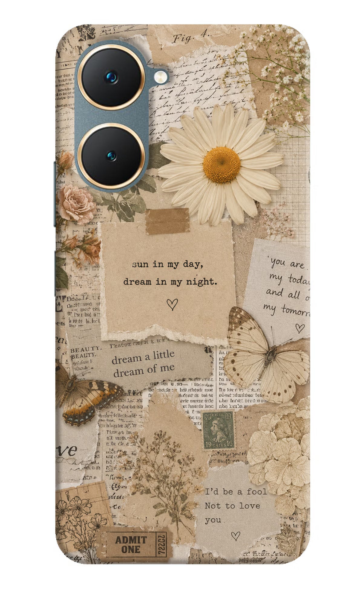 Vintage case Vivo Y18/Y18e Back Cover