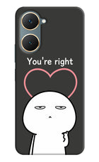 You're Right Vivo Y18/Y18e Hard Case Back Cover by Casekaro