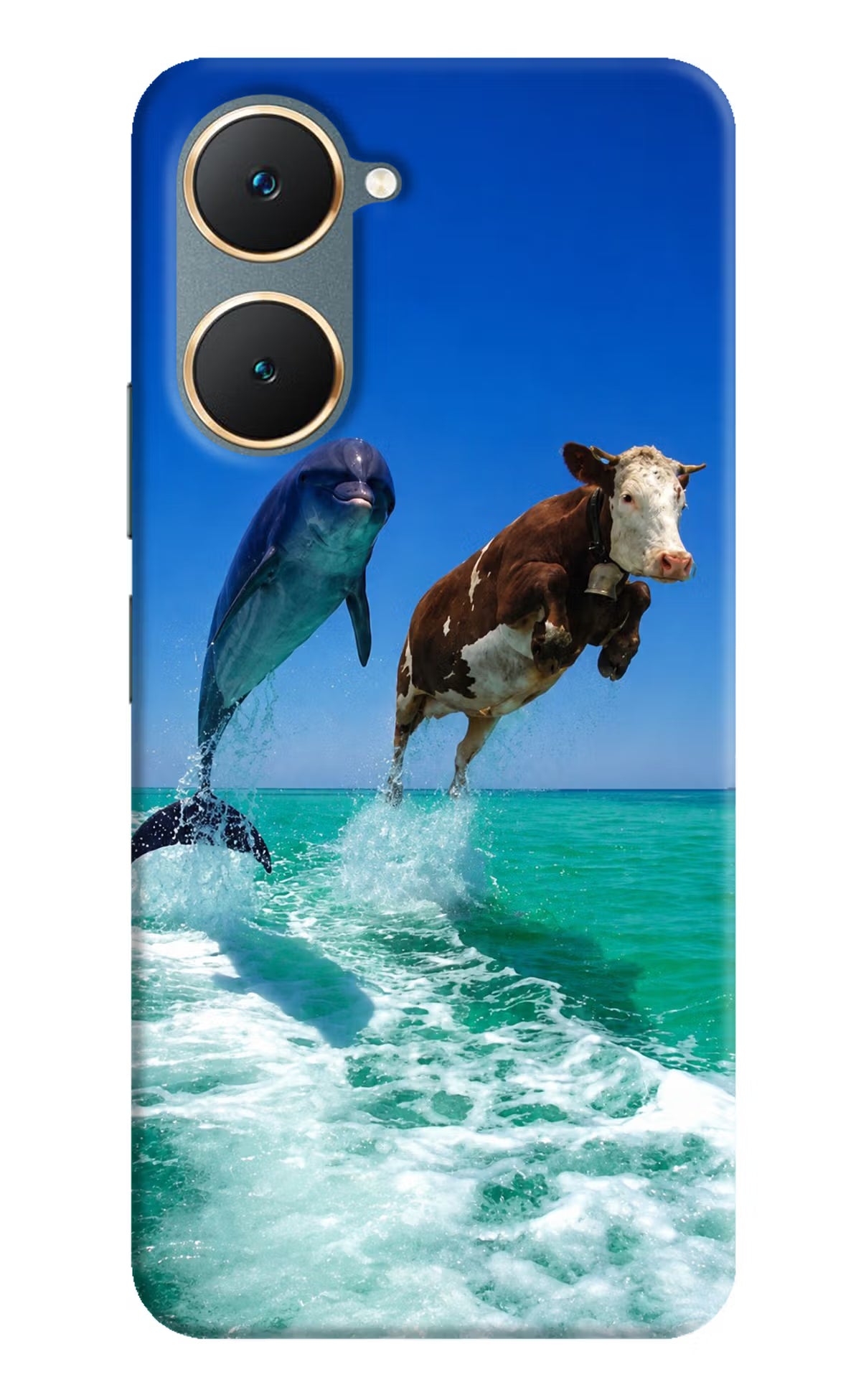 Dolphin vs Cow Vivo Y18/Y18e Back Cover