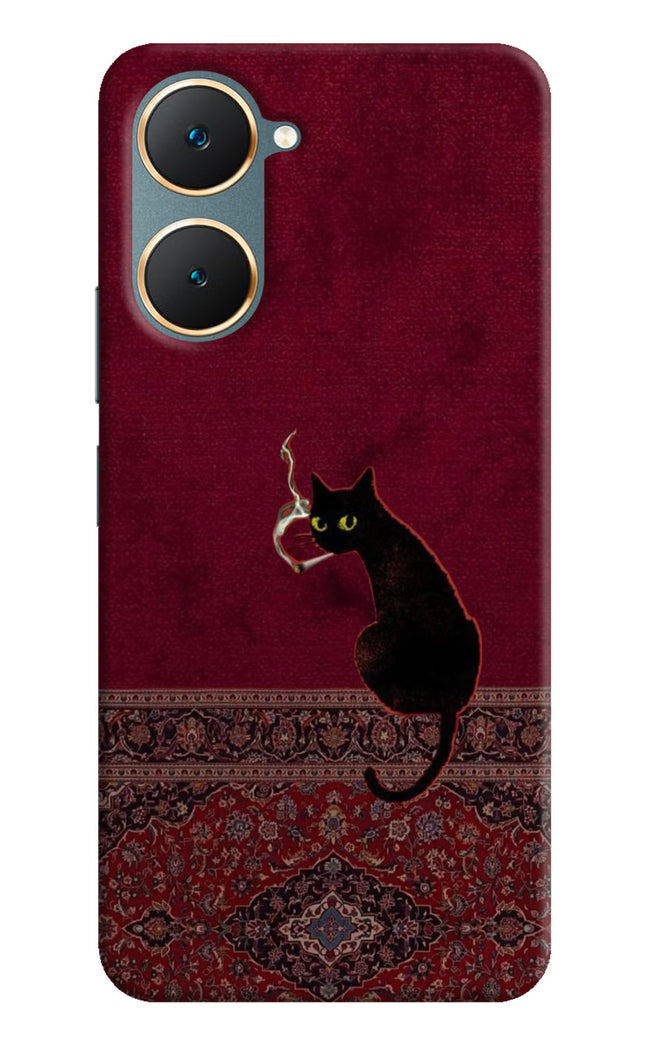 Midnight Cat Vivo Y18/Y18e Hard Case Back Cover by Casekaro