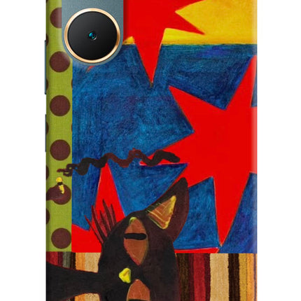 Pop Cat Vivo Y18/Y18e Hard Case Back Cover by Casekaro