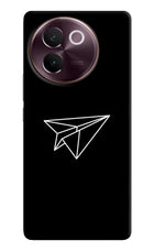 Paper Plane White Vivo V30e Hard Case Back Cover by Casekaro