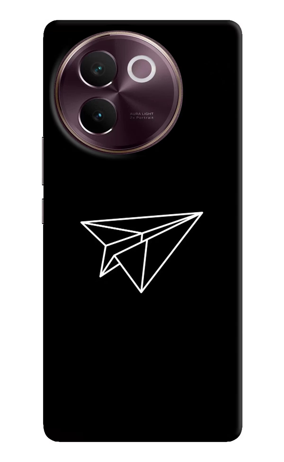 Paper Plane White Vivo V30e Hard Case Back Cover by Casekaro