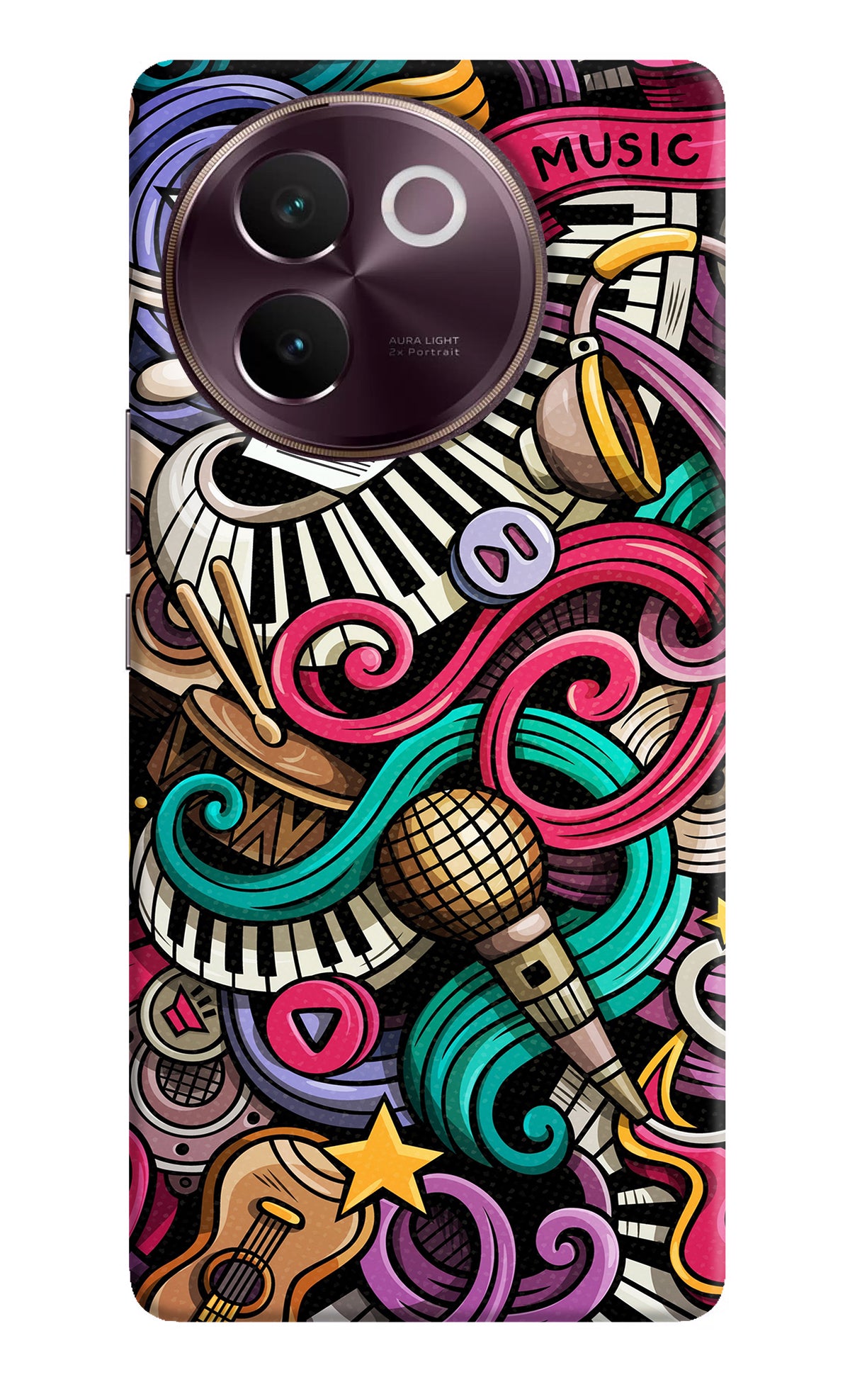 Music Abstract Vivo V30e Back Cover