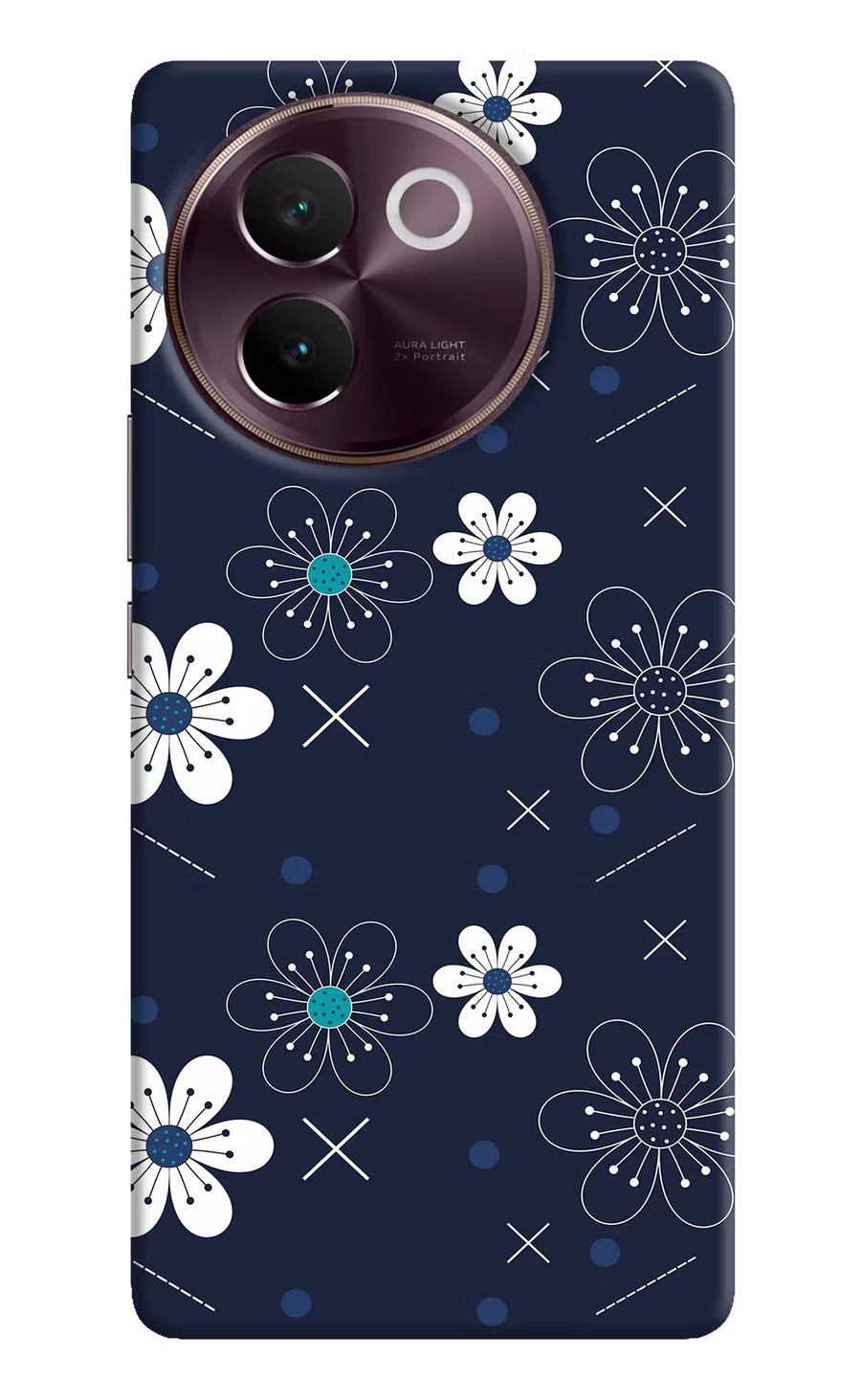 Flowers Vivo V30e Back Cover, Hard case