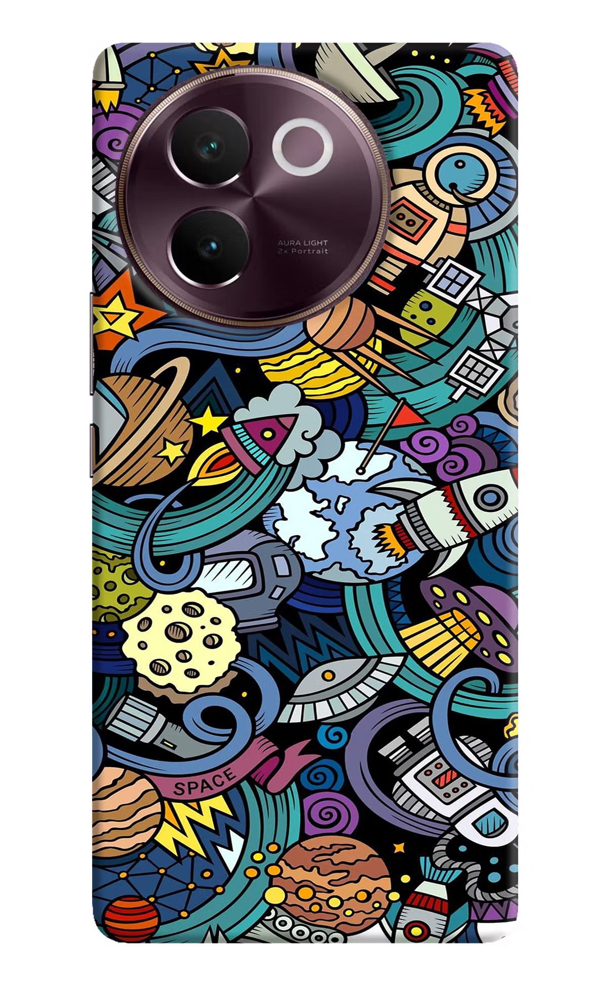 Space Abstract Vivo V30e Hard Case Back Cover by Casekaro