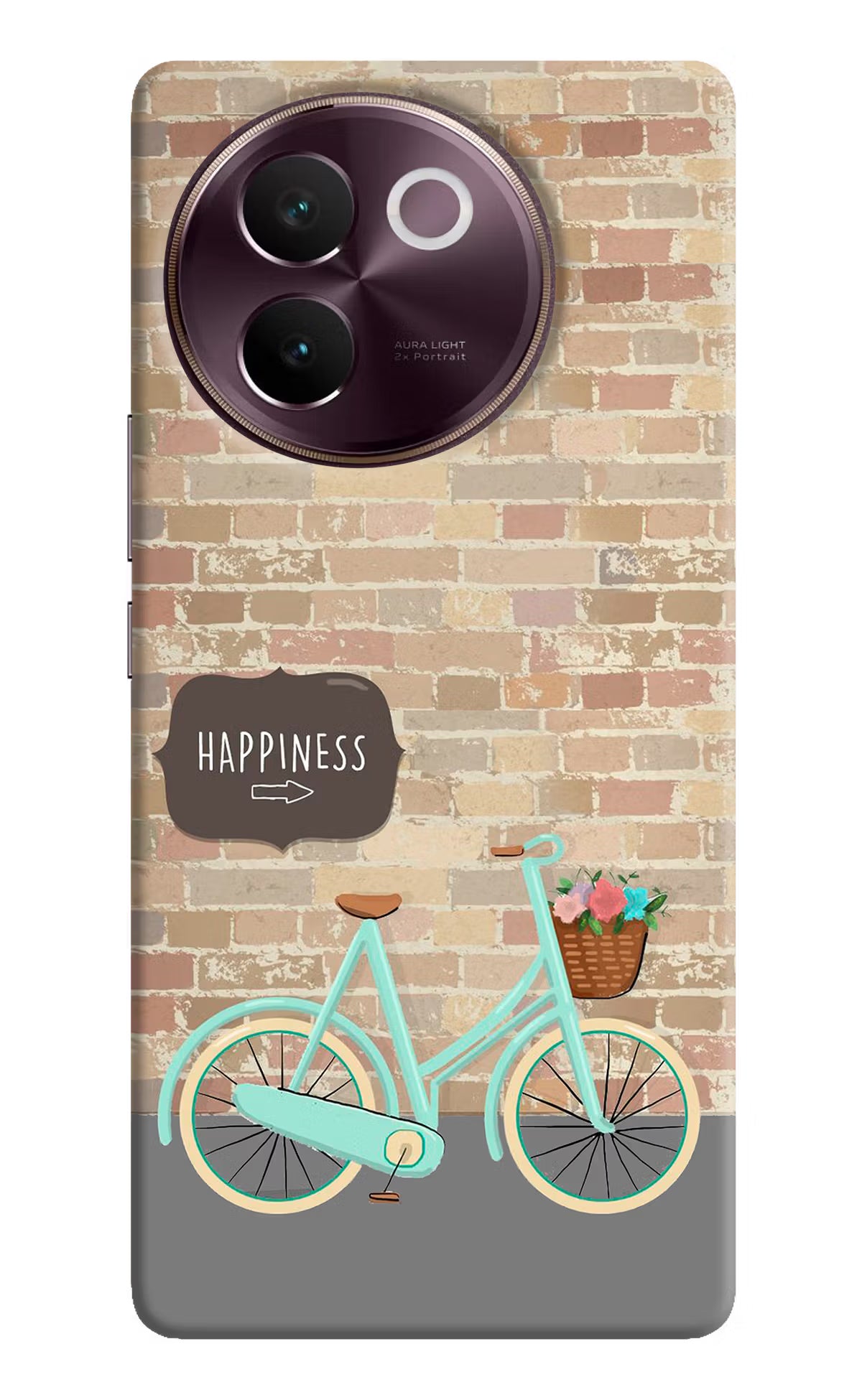 Happiness Artwork Vivo V30e Hard Case Back Cover by Casekaro