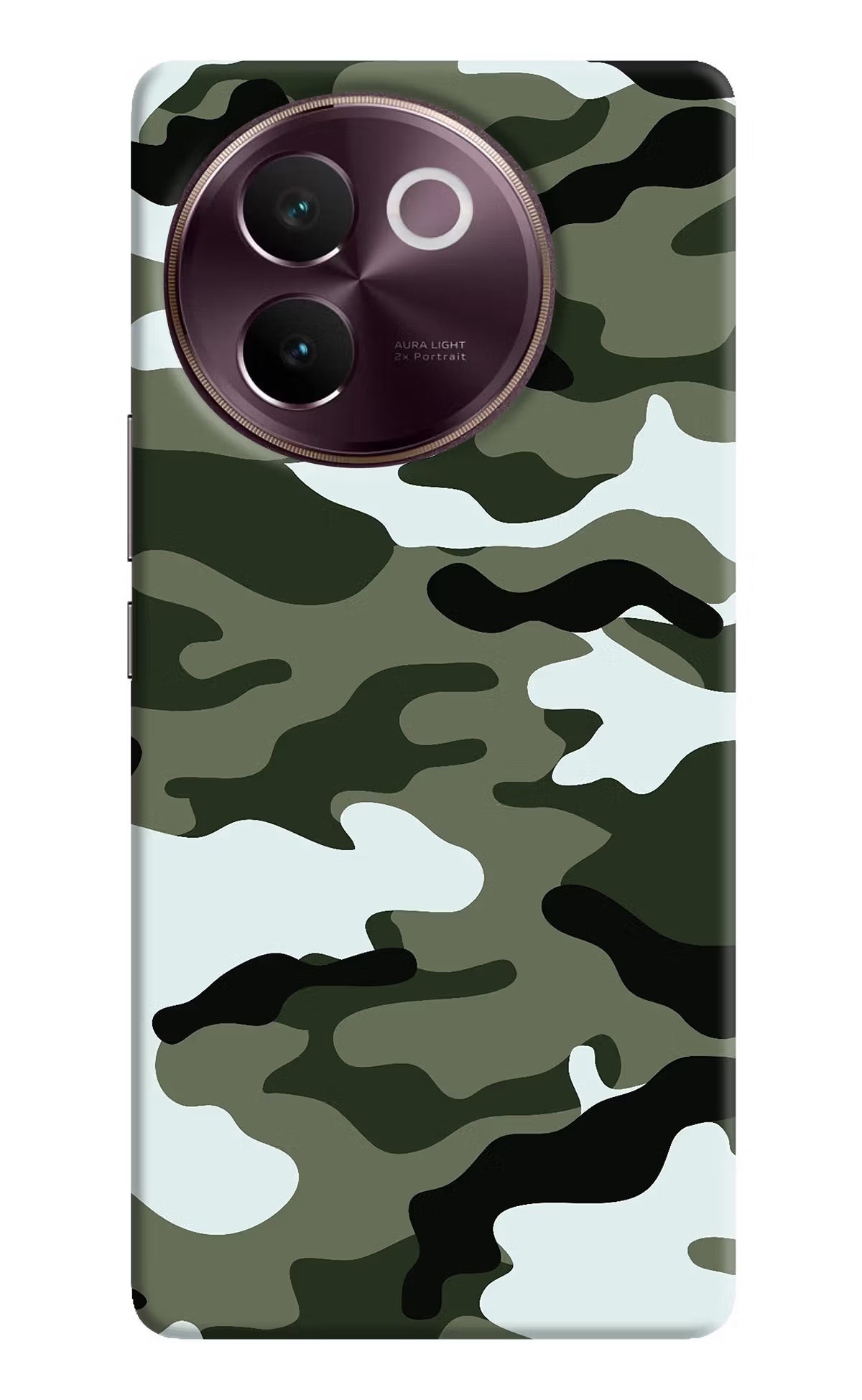 Camouflage Vivo V30e Hard Case Back Cover by Casekaro