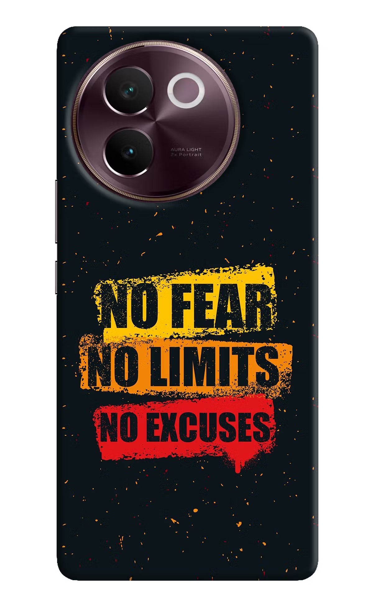 No Fear No Limits No Excuse Vivo V30e Hard Case Back Cover by Casekaro