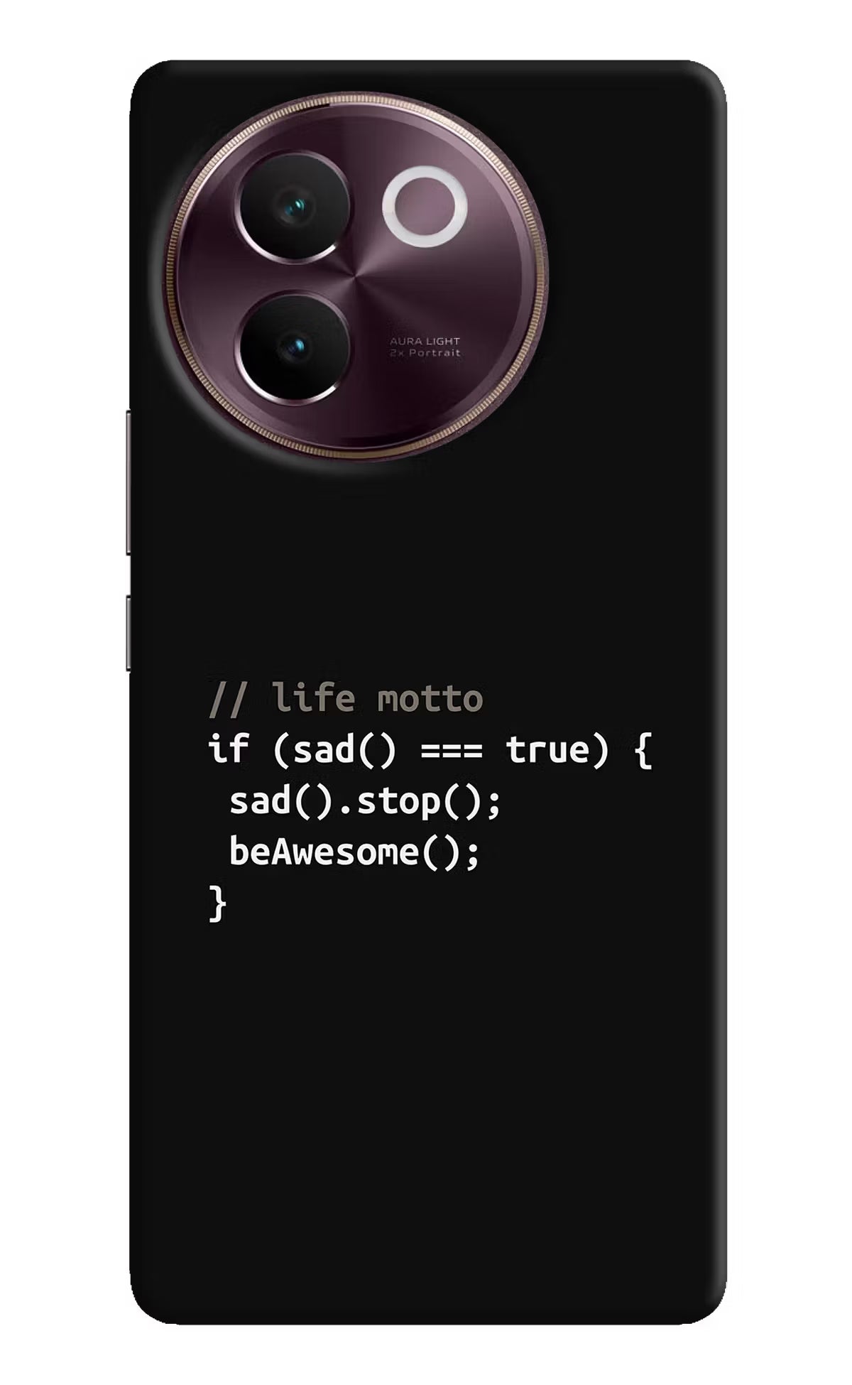 Life Motto Code Vivo V30e Hard Case Back Cover by Casekaro