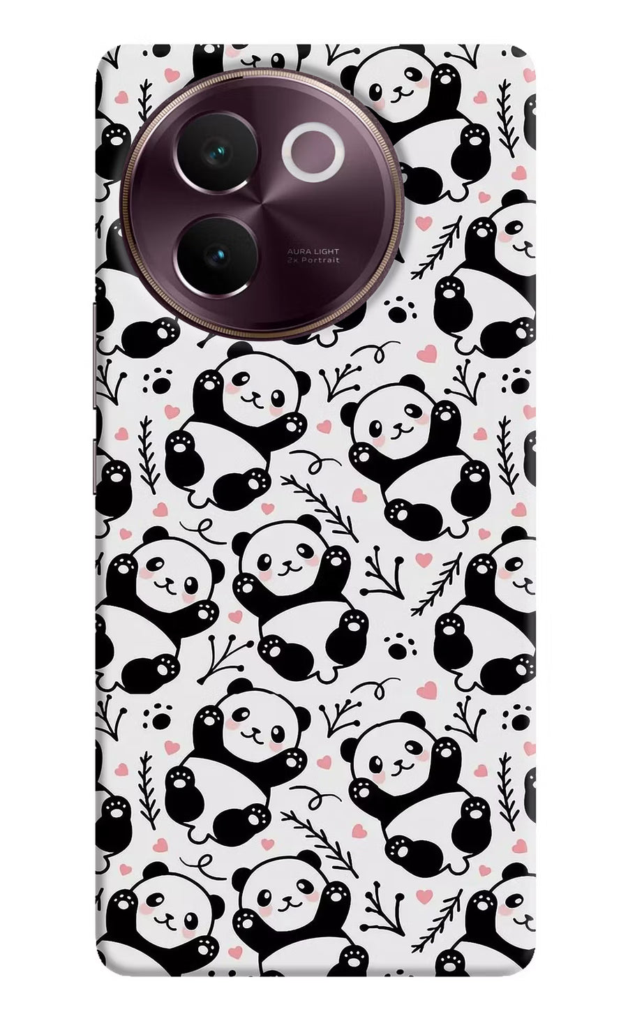 Cute Panda Vivo V30e Back Cover, Hard case