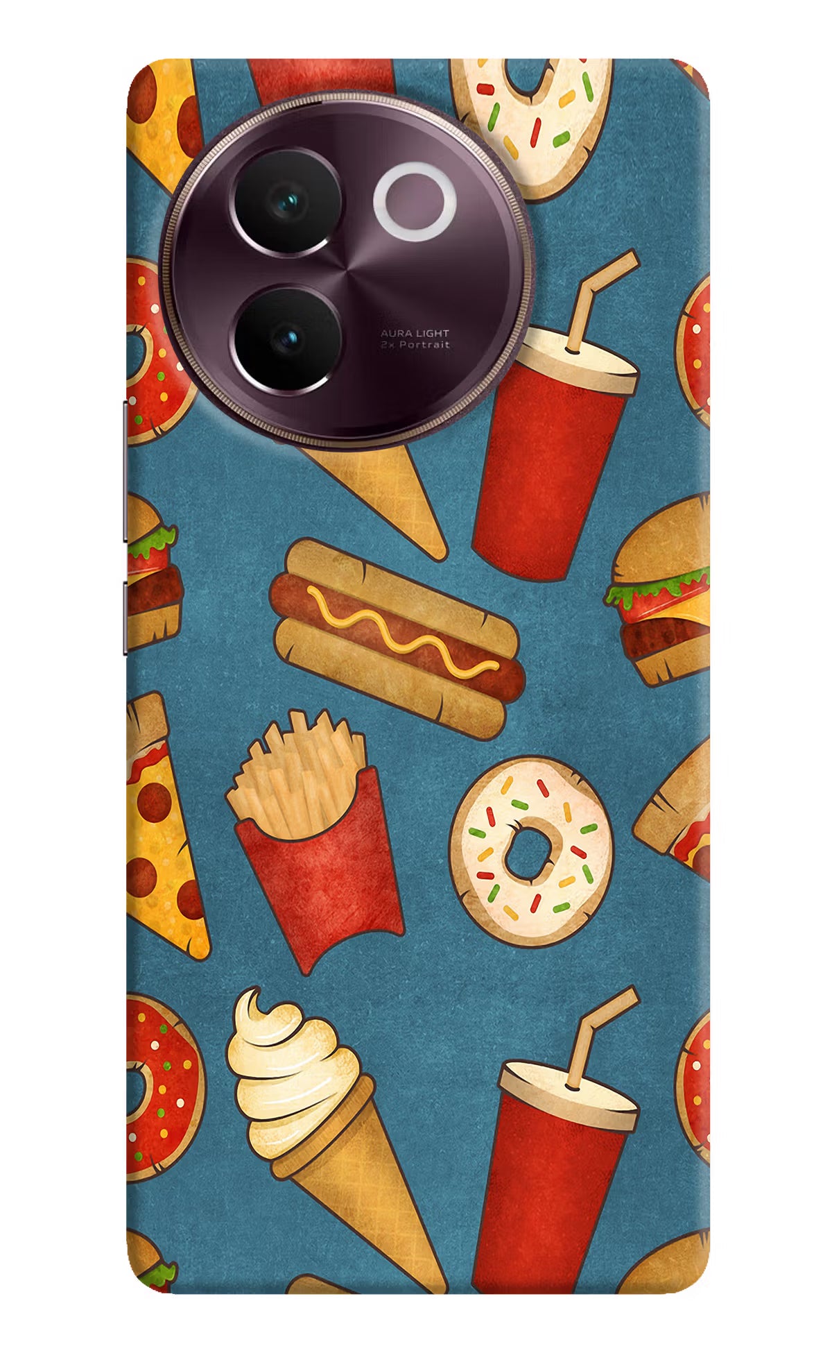 Foodie Vivo V30e Hard Case Back Cover by Casekaro