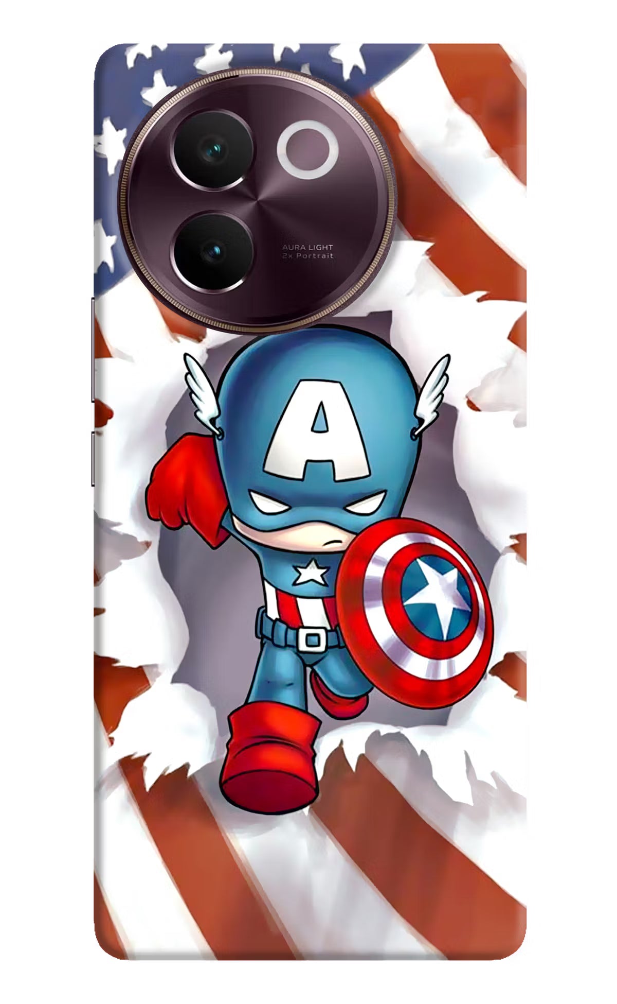 Captain America Vivo V30e Hard Case Back Cover by Casekaro