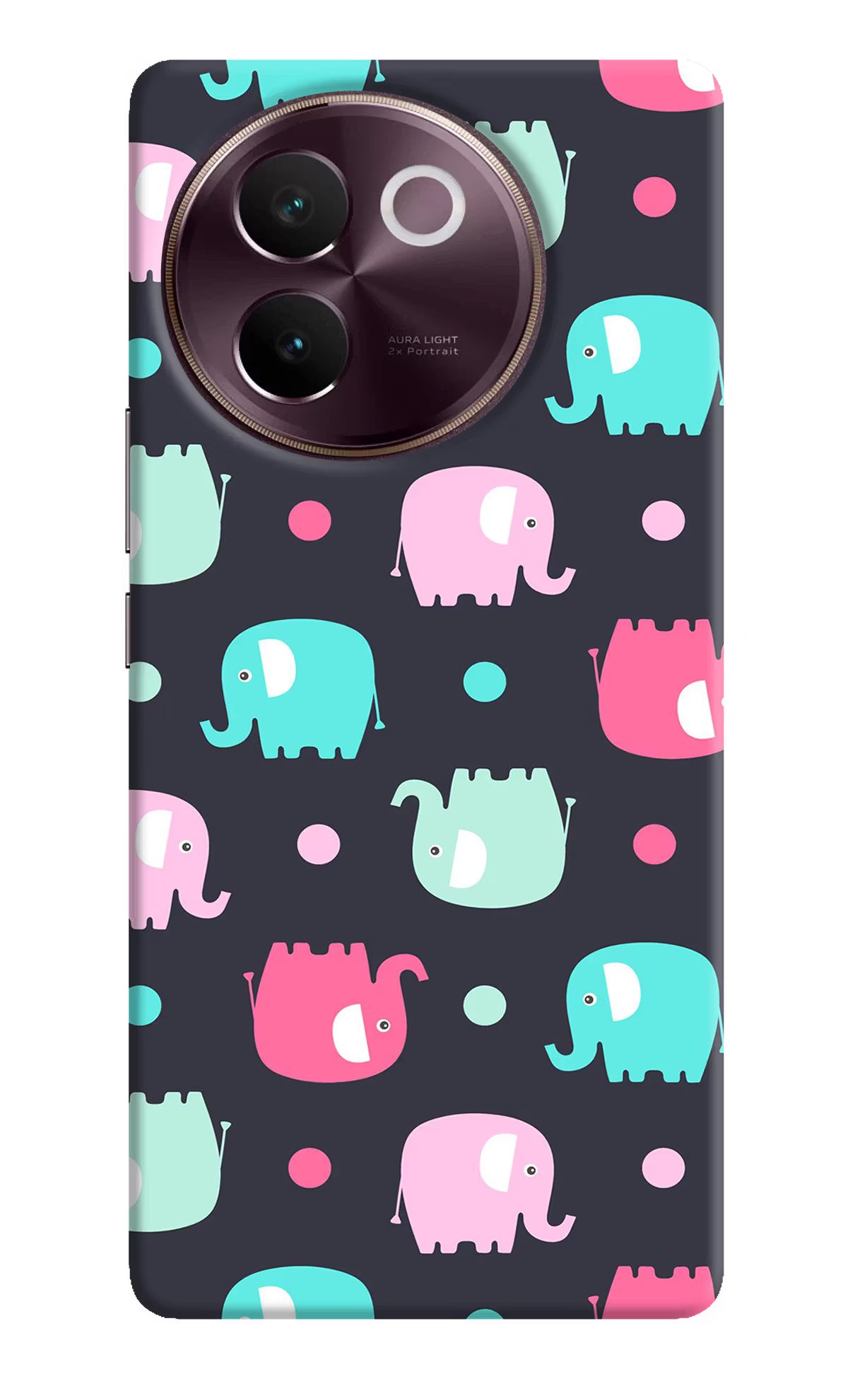 Elephants Vivo V30e Hard Case Back Cover by Casekaro