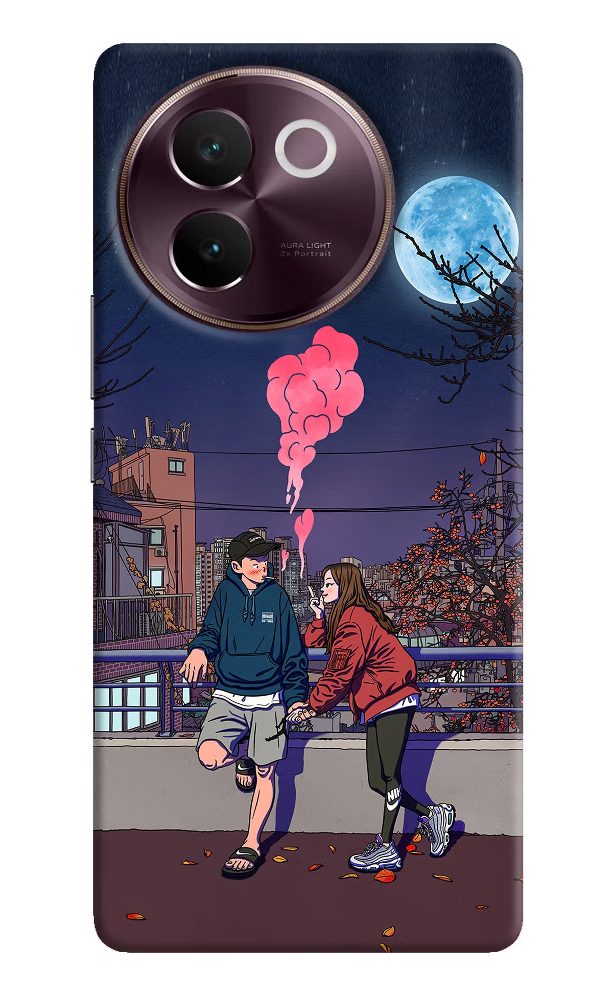 Chilling Couple Vivo V30e Hard Case Back Cover by Casekaro