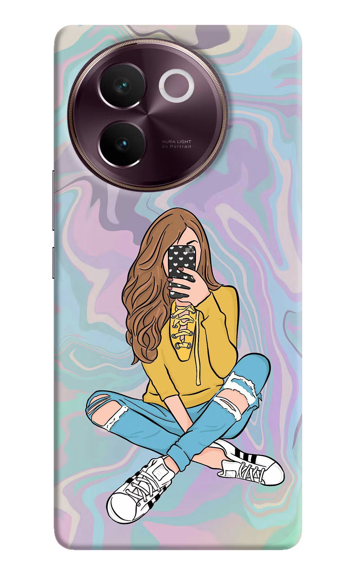 Selfie Girl Vivo V30e Hard Case Back Cover by Casekaro