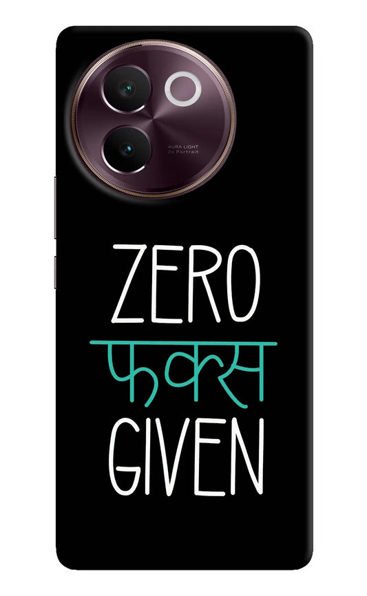 Zero Fucks Given Vivo V30e Hard Case Back Cover by Casekaro