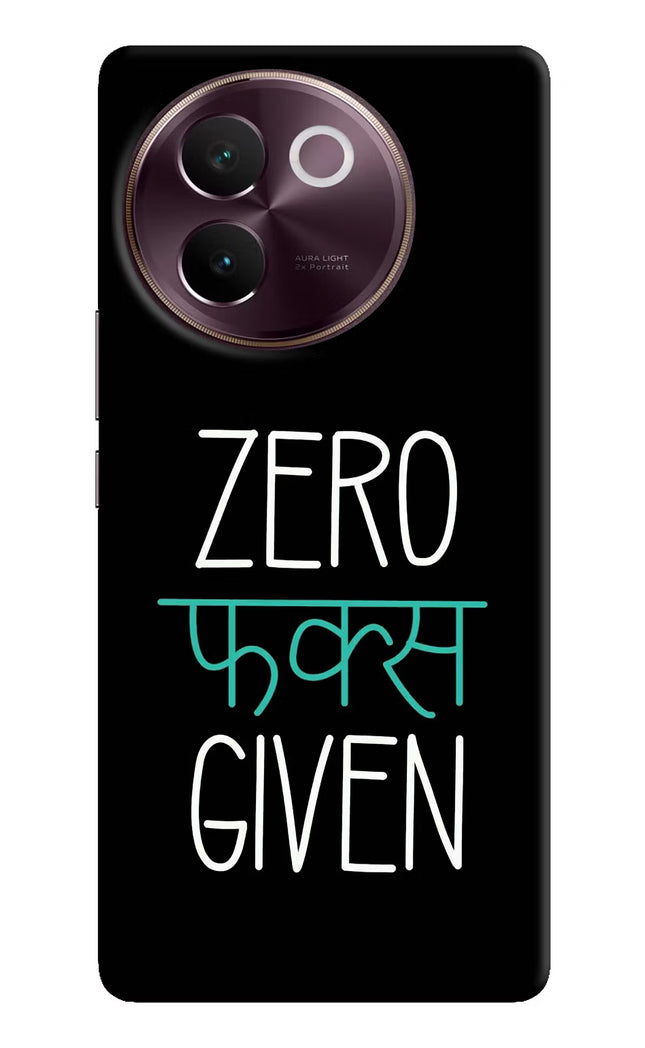 Zero Fucks Given Vivo V30e Hard Case Back Cover by Casekaro