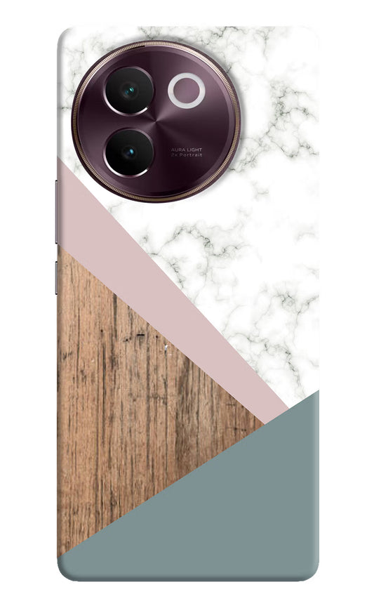 Marble wood Abstract Vivo V30e Hard Case Back Cover by Casekaro