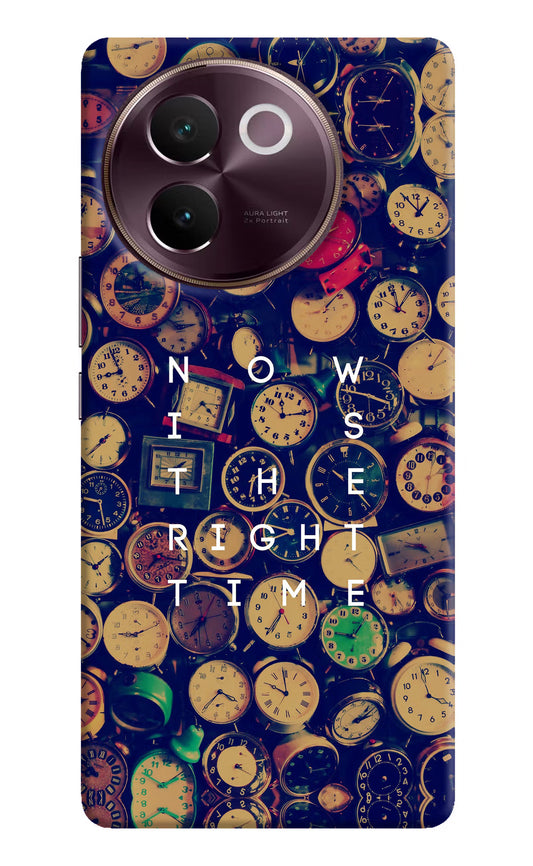 Now is the Right Time Quote Vivo V30e Hard Case Back Cover by Casekaro