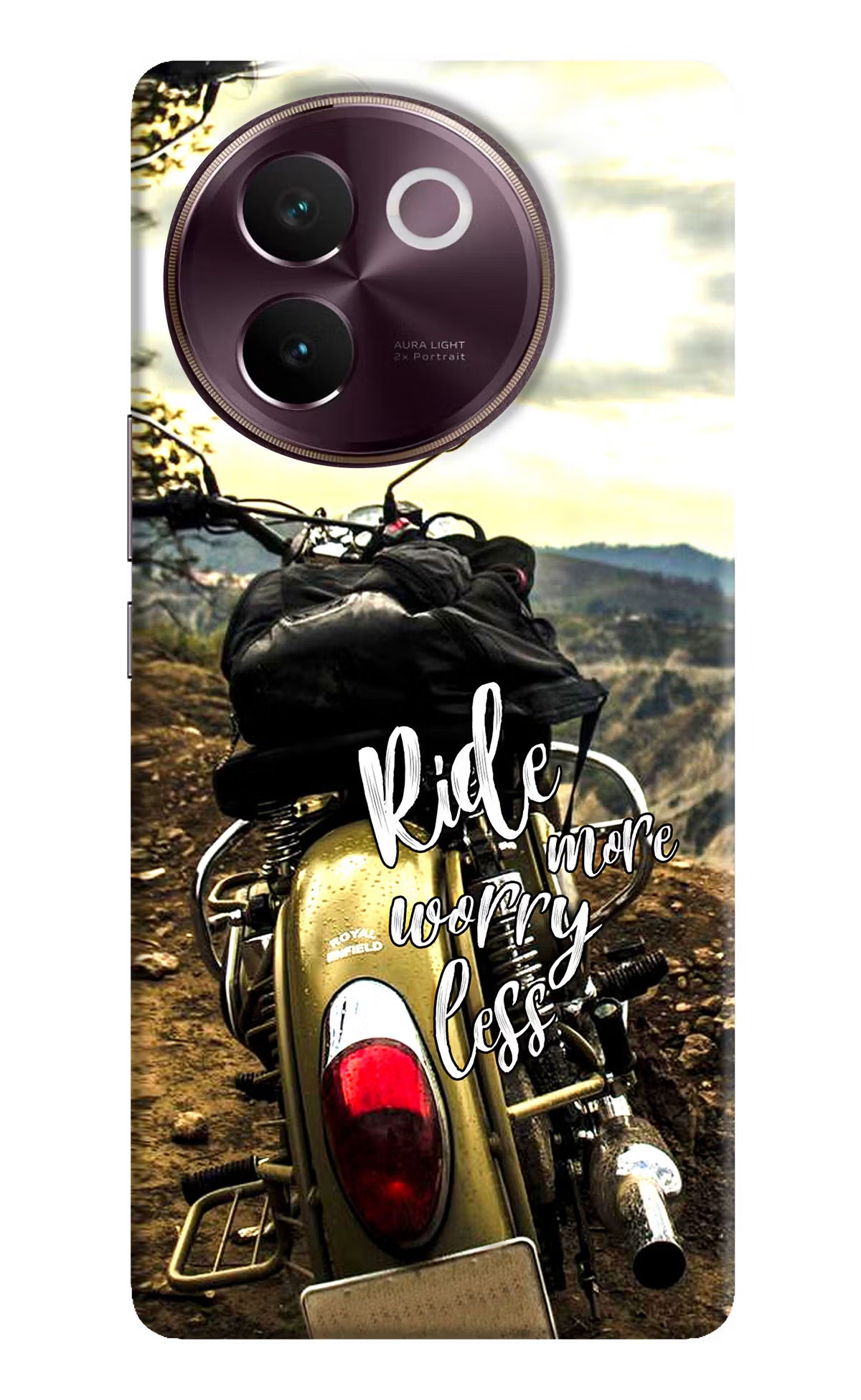 Ride More Worry Less Vivo V30e Hard Case Back Cover by Casekaro