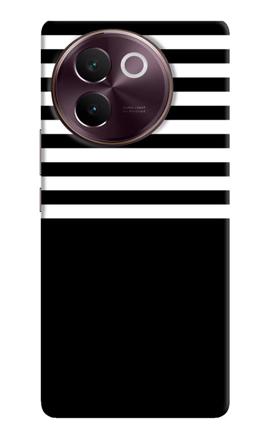 Black and White Print Vivo V30e Hard Case Back Cover by Casekaro