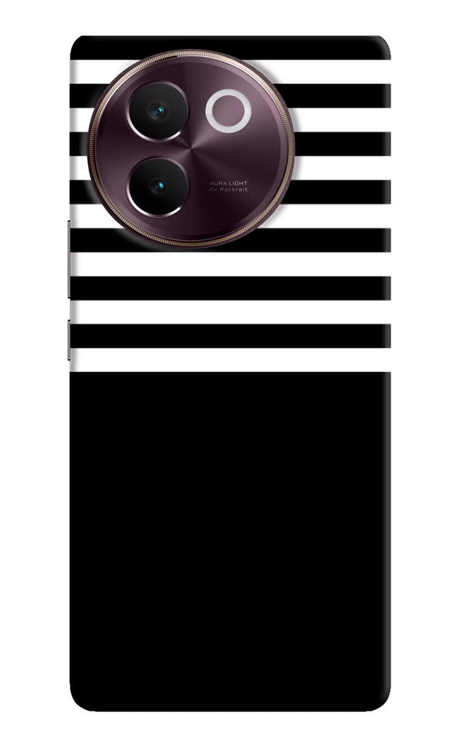 Black and White Print Vivo V30e Hard Case Back Cover by Casekaro