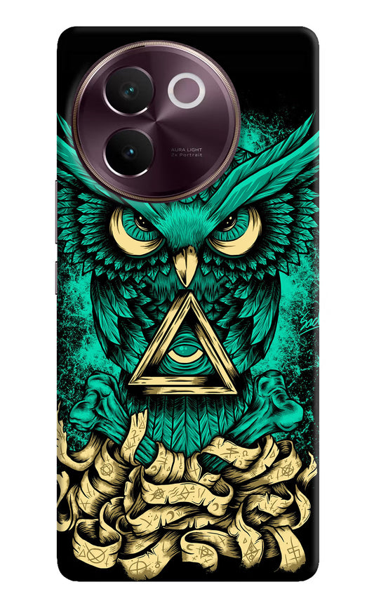 Green Owl Vivo V30e Hard Case Back Cover by Casekaro
